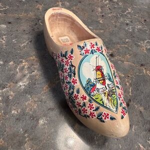Hand-Painted Floral Wooden Clog